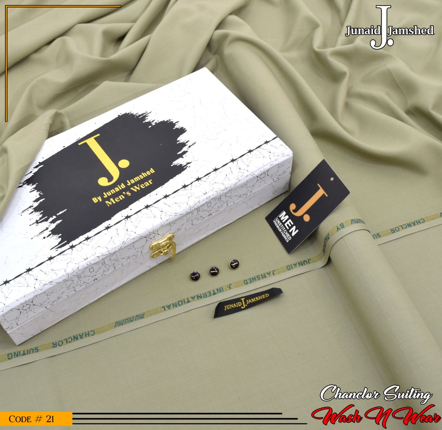 J. Elite Class 4 Season Wash N Wear With Luxury Box & Bag ( ASH GREY )