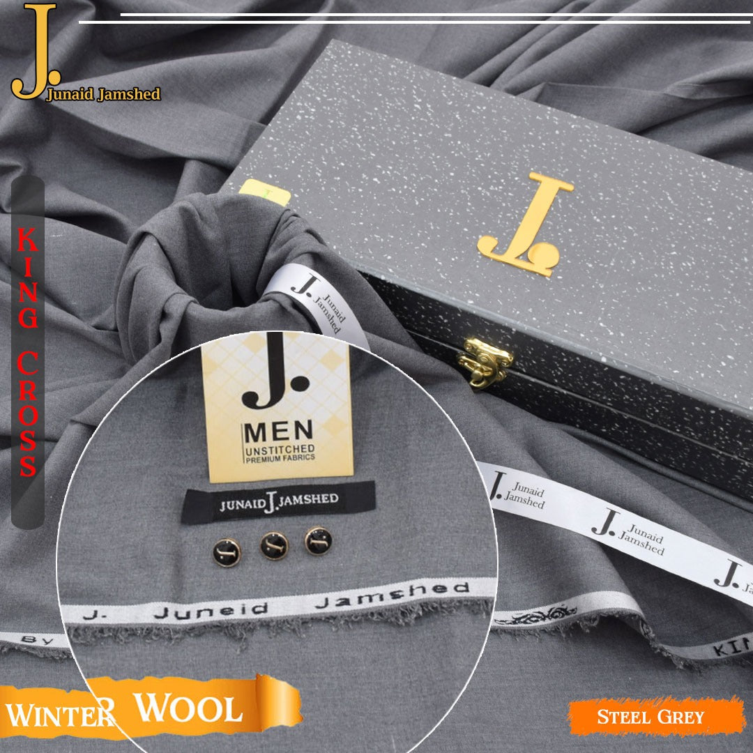 J. Elite Class Premium king Cross Wool With Luxury Box & Bag  STEEL GREY