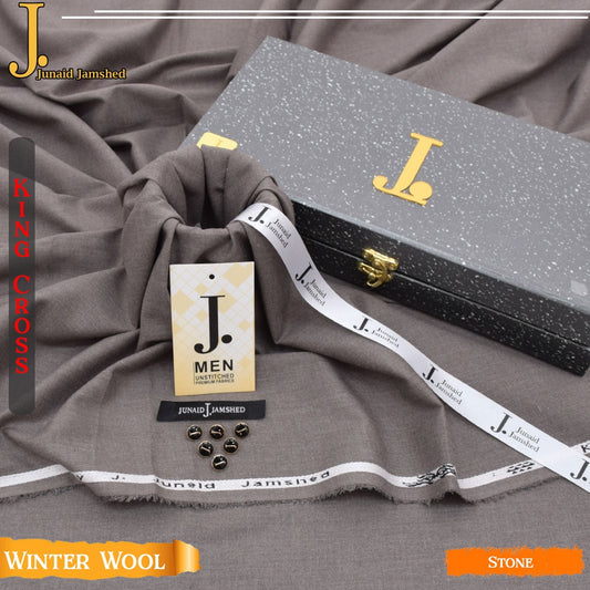 J. Elite Class Premium king Cross Wool With Luxury Box & Bag  STONE