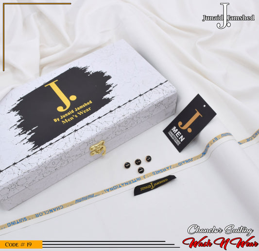 J. Elite Class 4 Season Wash N Wear With Luxury Box & Bag  ( OFF WHITE )