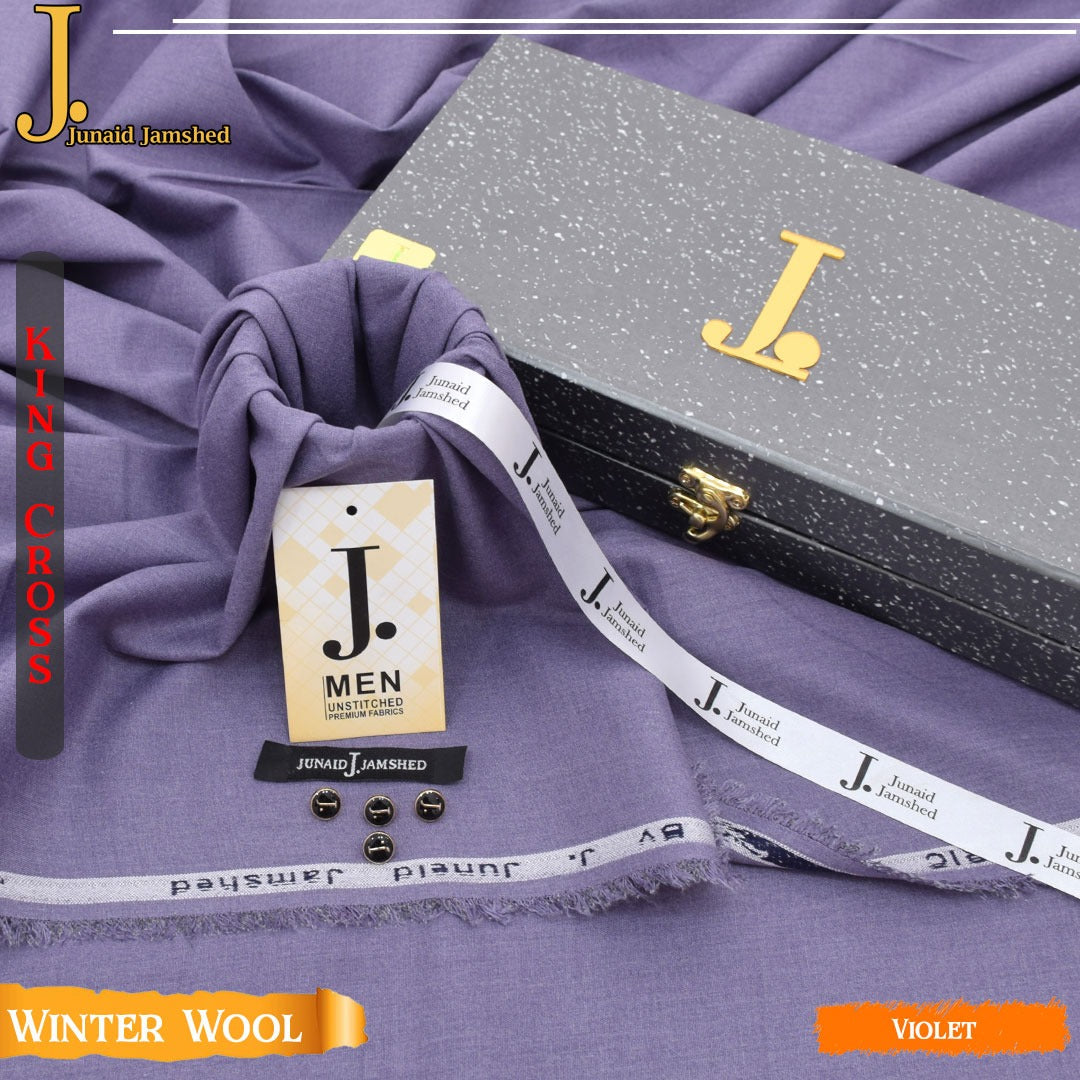 J. Elite Class Premium king Cross Wool With Luxury Box & Bag  VIOLET