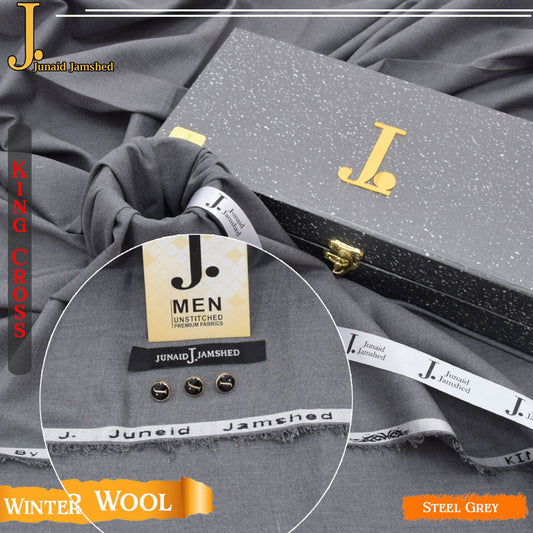 J. Elite Class Premium king Cross Wool With Luxury Box & Bag  STEEL GREY