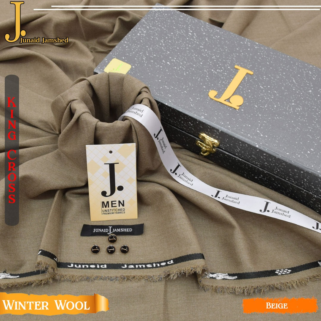 J. Elite Class Premium king Cross Wool With Luxury Box & Bag  BEIGE