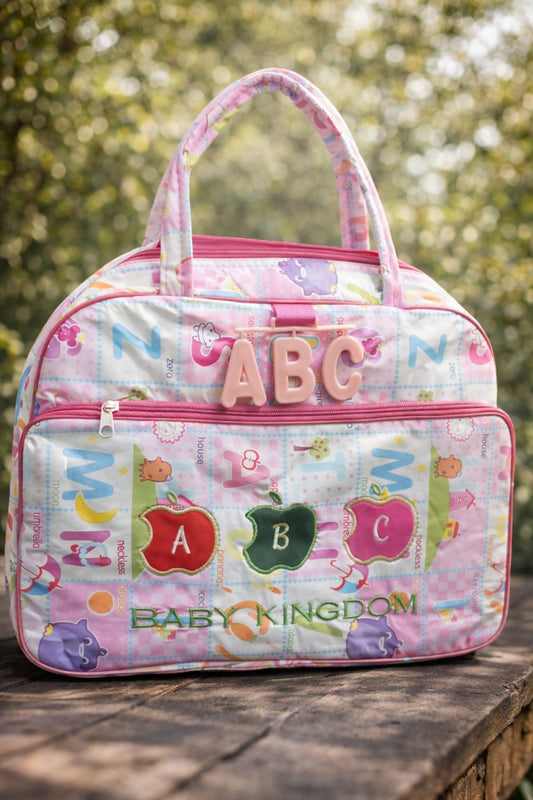 PREMIUM WOMEN BABY BAG WITH SPACIOUS COMPARTMENTS  ( PINK )